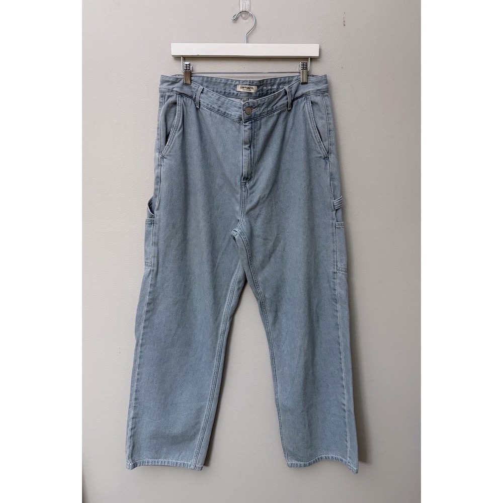 Carhartt WIP Work in Progress RW Relaxed Straight Jeans Womens 34 Carpenter READ